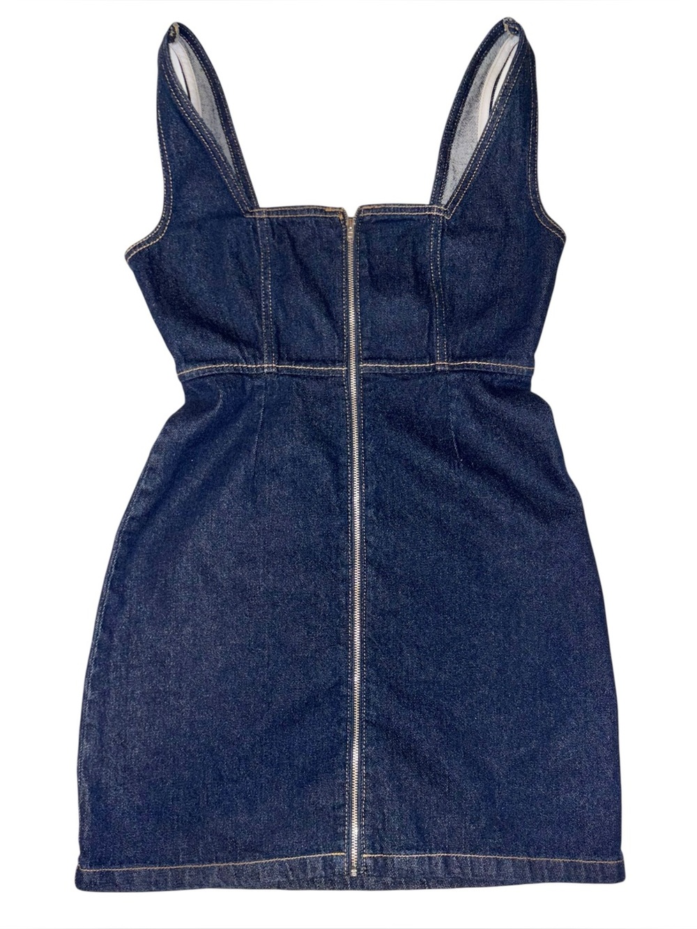 BDG Urban Outfitters Dark Wash Denim Zip Front Mini Dress Size 0
